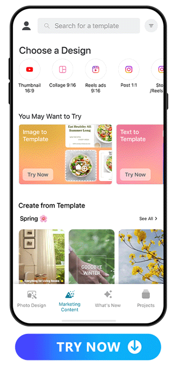 workflow and example of Promeo's image to template feature